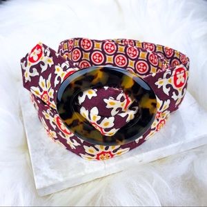Vera Bradley Cloth Belt + Tortoise Color Buckle
